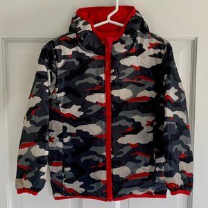 Eddie Bauer Boys' Reversible CirrusLite Down Hooded Jacket